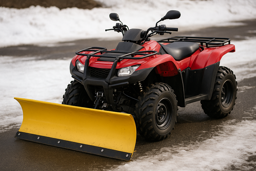 ATV with Snow Plough